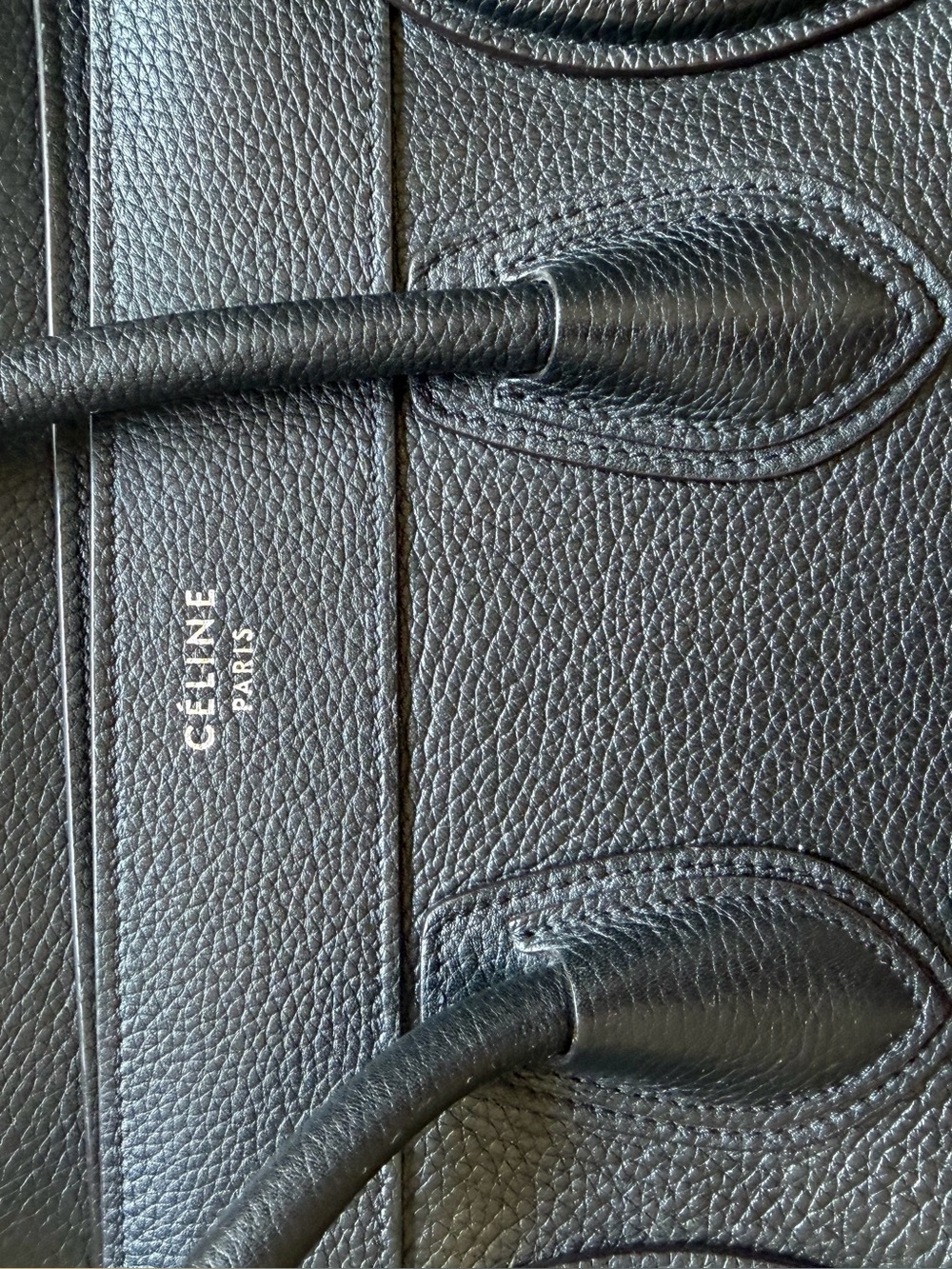 Celine Black Pebbled Leather Mini Luggage Tote - Picture 2 of 16